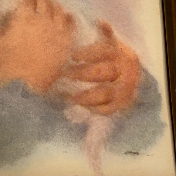 Charmin Framed Print Girl with Kitten Vintage Marketing Advertising 14”x11” - Picture 3 of 5